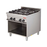 Mașină de gătit, GPL sau gaz, pe suport deschis, 4 arzătoare, Linia 900, Arisco